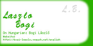 laszlo bogi business card