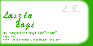 laszlo bogi business card